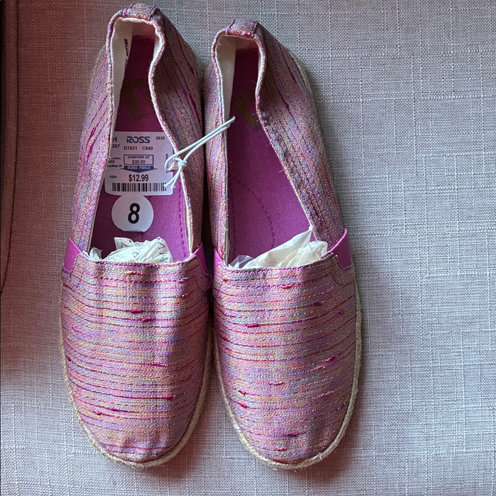 Fabric espadrilles size 8